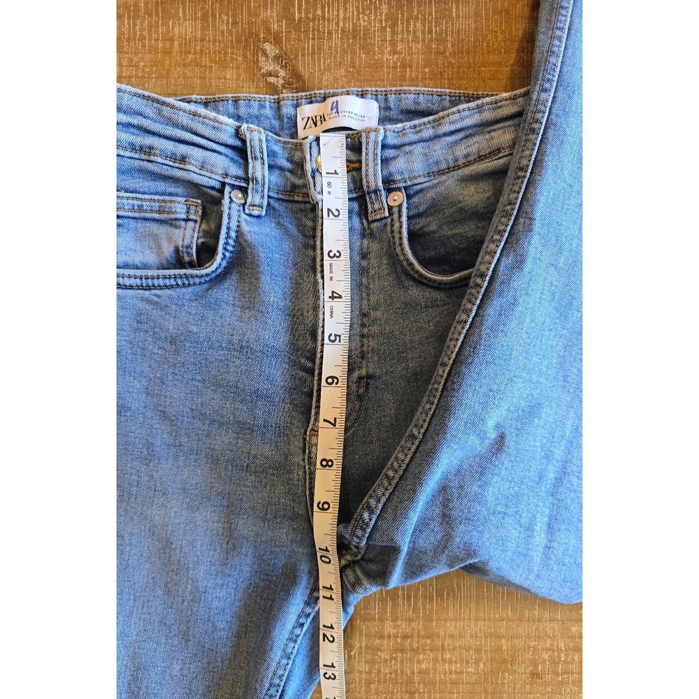 Zara straight leg frayed jeans women's size 2 - Picture 8 of 10